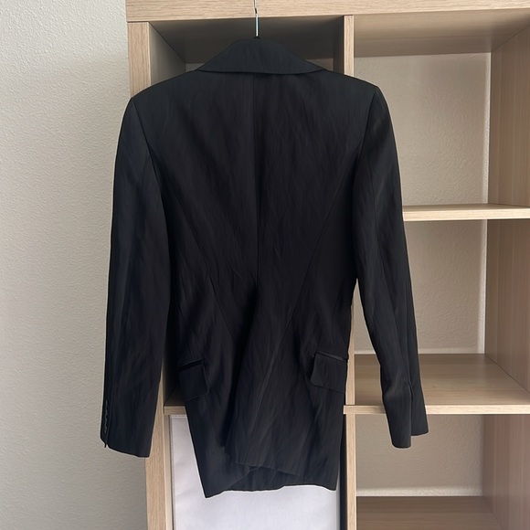 Alexander Wang Black Cinched Waist Blazer in Black Size 2 - Picture 3 of 7